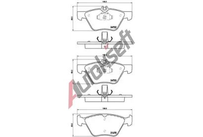 BREMBO Sada brzdovch destiek - kotouov brzda BRE P50075, P 50 075