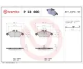 BREMBO Sada brzdovch destiek - kotouov brzda ‐ BRE P50080