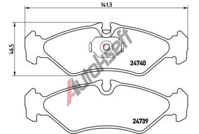 BREMBO Sada brzdovch destiek - kotouov brzda BRE P50081, P 50 081