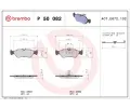 Sada brzdovch destiek BREMBO ‐ BRE P50082