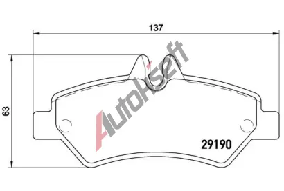 BREMBO Sada brzdovch destiek - kotouov brzda BRE P50084, P 50 084