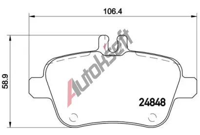 BREMBO Sada brzdovch destiek BREMBO XTRA LINE BRE P50091X, BRE P 50 091X