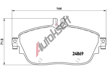 BREMBO Sada brzdovch destiek BREMBO XTRA LINE BRE P 50 093X, BRE P50093X