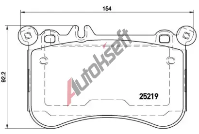 BREMBO Sada brzdovch destiek BRE P50098, P 50 098