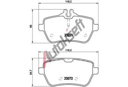 BREMBO Sada brzdovch destiek BRE P50103, P 50 103