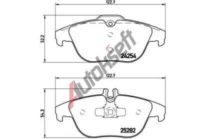 BREMBO Sada brzdovch destiek BRE P50104, P 50 104