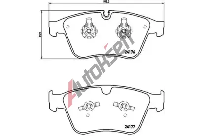 BREMBO Sada brzdovch destiek BRE P50105, P 50 105