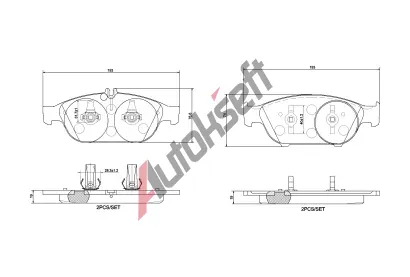 BREMBO Sada brzdovch destiek BRE P50106, P 50 106