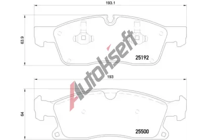BREMBO Sada brzdovch destiek BRE P50109, P 50 109