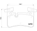 Sada brzdovch destiek BREMBO ‐ BRE P50110