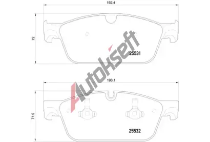 BREMBO Sada brzdovch destiek BRE P50112, P 50 112