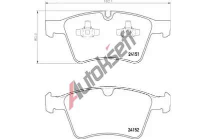 BREMBO Sada brzdovch destiek BRE P50115, P 50 115