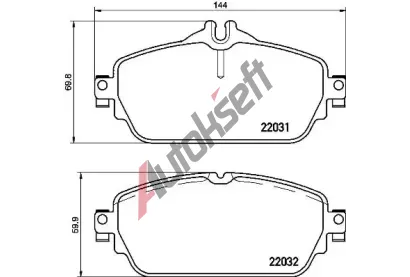 BREMBO Sada brzdovch destiek BRE P50118, BRE P 50 118