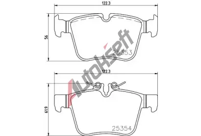 BREMBO Sada brzdovch destiek BRE P 50 122, BRE P50122