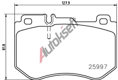 BREMBO Sada brzdovch destiek BRE P50123, BRE P 50 123