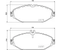Sada brzdovch destiek BREMBO ‐ BRE P50124