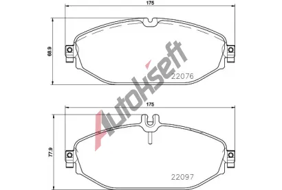 BREMBO Sada brzdovch destiek BRE P50124, BRE P 50 124