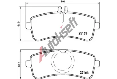 BREMBO Sada brzdovch destiek BRE P 50 125, BRE P50125