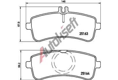 BREMBO Sada brzdovch destiek BRE P 50 130, BRE P50130