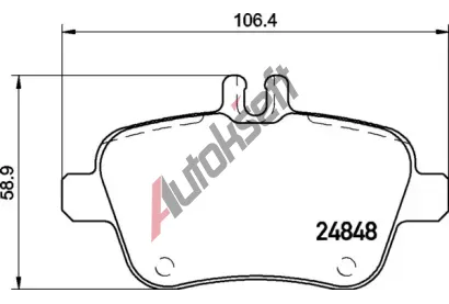 BREMBO Sada brzdovch destiek BRE P50135, P 50 135