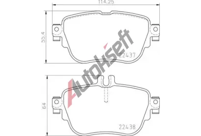 BREMBO Sada brzdovch destiek BRE P 50 136, BRE P50136