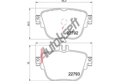 BREMBO Sada brzdovch destiek BRE P50141, BRE P 50 141