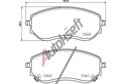 BREMBO Sada brzdovch destiek BRE P50144, P 50 144
