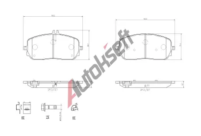 BREMBO Sada brzdovch destiek BRE P50152, P 50 152