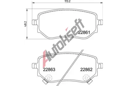 BREMBO Sada brzdovch destiek BRE P50153, P 50 153
