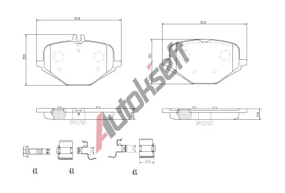 BREMBO Sada brzdovch destiek PRIME LINE BRE P50167, P 50 167