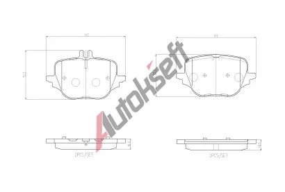 BREMBO Sada brzdovch destiek BRE P50169, P 50 169