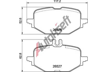 BREMBO Sada brzdovch destiek BRE P50172, P 50 172