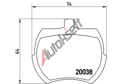 BREMBO Sada brzdovch destiek - kotouov brzda BRE P52002, P 52 002