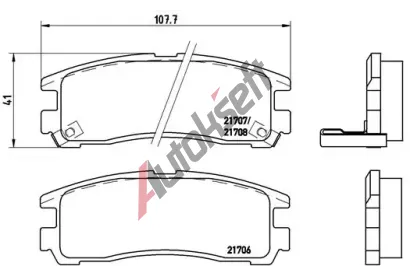 BREMBO Sada brzdovch destiek - kotouov brzda BRE P54012, P 54 012