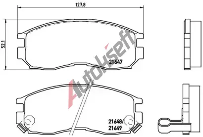 BREMBO Sada brzdovch destiek - kotouov brzda BRE P54014, P 54 014