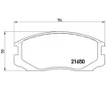 Sada brzdovch destiek BREMBO ‐ BRE P54015