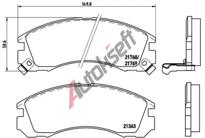 BREMBO Sada brzdovch destiek BREMBO XTRA LINE BRE P54017X, P 54 017X