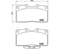 Sada brzdovch destiek BREMBO ‐ BRE P54019