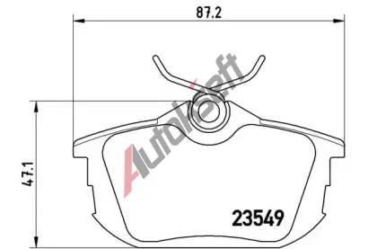 BREMBO Sada brzdovch destiek - kotouov brzda BRE P54023, P 54 023