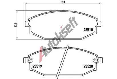 BREMBO Sada brzdovch destiek - kotouov brzda BRE P54027, P 54 027