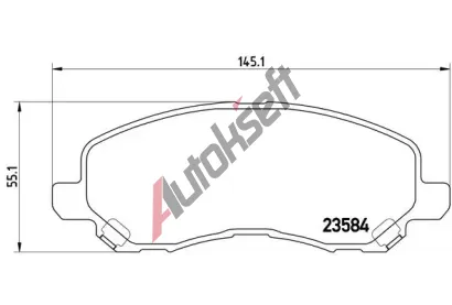 BREMBO Sada brzdovch destiek - kotouov brzda BRE P54030, P 54 030