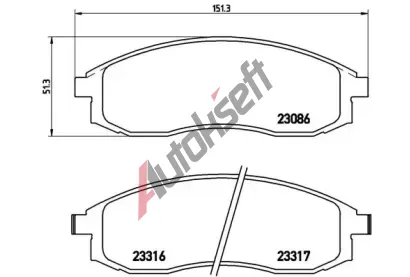 BREMBO Sada brzdovch destiek BRE P54032, P 54 032