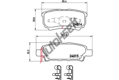 BREMBO Sada brzdovch destiek - kotouov brzda BRE P54034, P 54 034