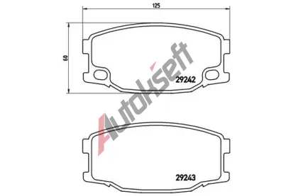 BREMBO Sada brzdovch destiek BRE P54035, P 54 035