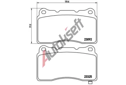 BREMBO Sada brzdovch destiek - kotouov brzda BRE P54039, P 54 039