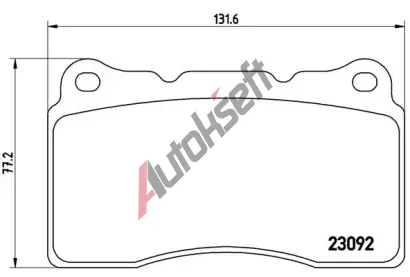 BREMBO Sada brzdovch destiek - kotouov brzda BRE P54040, P 54 040