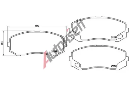 BREMBO Sada brzdovch destiek - kotouov brzda BRE P54043, P 54 043