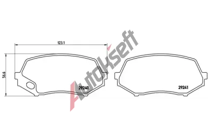 BREMBO Sada brzdovch destiek - kotouov brzda BRE P54044, P 54 044