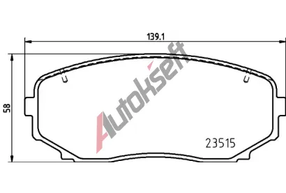 BREMBO Sada brzdovch destiek BRE P54060, P 54 060