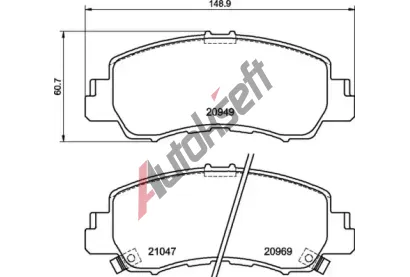 BREMBO Sada brzdovch destiek BRE P54061, P 54 061